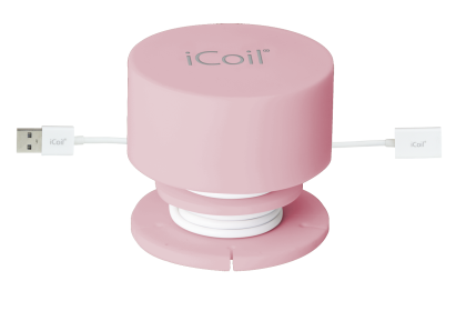 PINK iCoilÂ® REGULAR WHITE CABLE