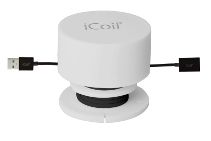 WHITE iCoilÂ® REGULAR BLACK CABLE