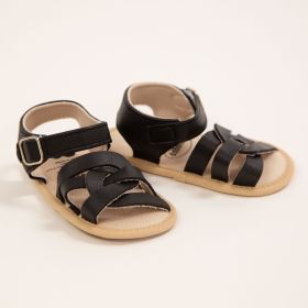 Strappy Sandals - black-0-6-months