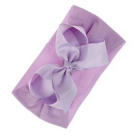 Baby Big Flower Bowknot Hairband Soft Nylon Girls Headband Elastic Kids Turband