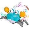 Crawling Crab Baby Toy with Music and LED Light for Kid Interactive Learning Toy Automatically Avoid Obstacles Walking Dancing Toy