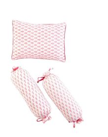 PINK CITY PILLOW & BOLSTER SET