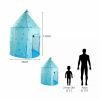 Princess Castle Play Tent, Kids Foldable Games Tent House Toy for Indoor & Outdoor Use-Blue