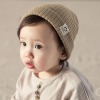 Khaki baby toe cap knitted hat