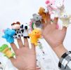 10 Pcs/Lot Mini Funny Soft Plush Toys Cartoon Biological Animal Finger Puppet For Child Baby Favor Dolls