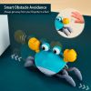 Crawling Crab Baby Toy with Music and LED Light for Kid Interactive Learning Toy Automatically Avoid Obstacles Walking Dancing Toy