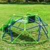 Kids Climbing Dome Jungle Gym - 6 ft Geometric Playground Dome Climber Play Center with 4.6ft Wave Slide, Rust & UV Resistant Steel Supporting 800 LBS