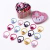 40Pcs/Set Cute Flowers Bows Baby Elastic Hair Bands Cartoon Girls Hair Ties Kids Hair Accessories