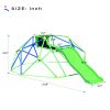 Kids Climbing Dome Jungle Gym - 6 ft Geometric Playground Dome Climber Play Center with 4.6ft Wave Slide, Rust & UV Resistant Steel Supporting 800 LBS