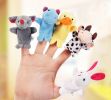 10 Pcs/Lot Mini Funny Soft Plush Toys Cartoon Biological Animal Finger Puppet For Child Baby Favor Dolls