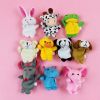 10 Pcs/Lot Mini Funny Soft Plush Toys Cartoon Biological Animal Finger Puppet For Child Baby Favor Dolls