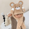 Khaki bear can wave hands can speak Children's funny hat