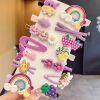 New 14-Piece Set Children's Cute Flower Fruit Animal Candy Color Hairpin Set