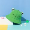 Children's Korean-Style Cute Frog Fisherman Hat Cotton Embroidered Sun Hat Warm Ear Protection Basin Hat