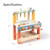 Wooden Play Tool Workbench Set for Kids Toddlers