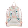 Eastsport Unisex Childrens Clear Backpack with Pencil Case 2-Piece Set Pink Flower Print