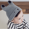 Grey Baby Bear Ear Knit Hat