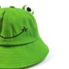 Children's Korean-Style Cute Frog Fisherman Hat Cotton Embroidered Sun Hat Warm Ear Protection Basin Hat