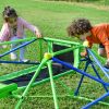 Kids Climbing Dome Jungle Gym - 6 ft Geometric Playground Dome Climber Play Center with 4.6ft Wave Slide, Rust & UV Resistant Steel Supporting 800 LBS