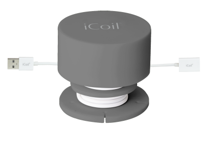 GRAY iCoilÂ® REGULAR WHITE CABLE