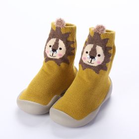 Children's Floor Socks Silicone Soft Bottom Floor Shoes (Option: Yellow-20or21)