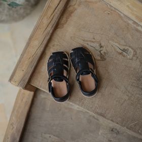 Versatile Wrap Sandals For Boys And Girls (Option: Black-26)