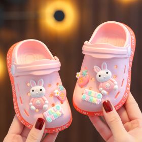 Children's Slippers Summer Cute Cartoon Non-slip (Option: Pink-18 Yards)