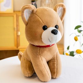 Cartoon Cute Pet Puppy Doll Plush Toys (Option: Brown-25cm)