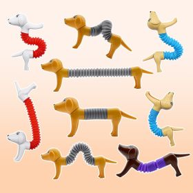 Dog Telescopic Tube; Autism Sensory Toys; 4Pcs pop Tubes; Fidget Toys for Kids Girls; Toddler Toys; Kids Toys; Sensory Toy; Dog Party Favors (Color: 4 pack of Giraffe)