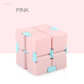 New Creative Rubik's Cube Macaron Pocket Flip Cubes Decompression Puzzle Toys (Color: Pink)