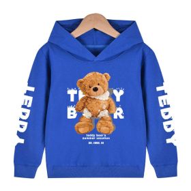 Baby Boy Slogan And Bear Print Pattern Long Sleeve Hoodie With Hat (Color: White, Size/Age: 140 (8-10Y))