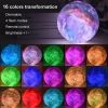 b3D Printing Galaxy Lamp Moonlight USB LED Night Lunar Light Touch Color Changing Moon Lamp