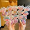 10pcs/set Girls Cartoon Nylon Scrunchie Kids Ponytail Holder Hair Bands Rubber Band Headband Fashion Hair Accessories