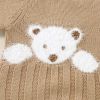 Baby Bear Jacquard Design Long Sleeve Cute Knitted Jumpsuits