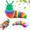 Fidget Slug; Articulated Sensory Slug Toy Makes Relaxing Sound; Caterpillar Fidget Toys Stress Relief Gifts