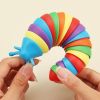 Fidget Slug; Articulated Sensory Slug Toy Makes Relaxing Sound; Caterpillar Fidget Toys Stress Relief Gifts