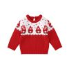 Baby Christmas Print Pattern Crewneck Pullover Knitwear Sweater