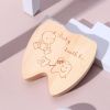 Wooden Baby Kids Tooth Storage Box, Tooth Wooden Box Organizer, Milk Teeth Wooden Storage Collecting Teeth Umbilical Cord Box 4.65*4.53*.1.1inch/11.8*